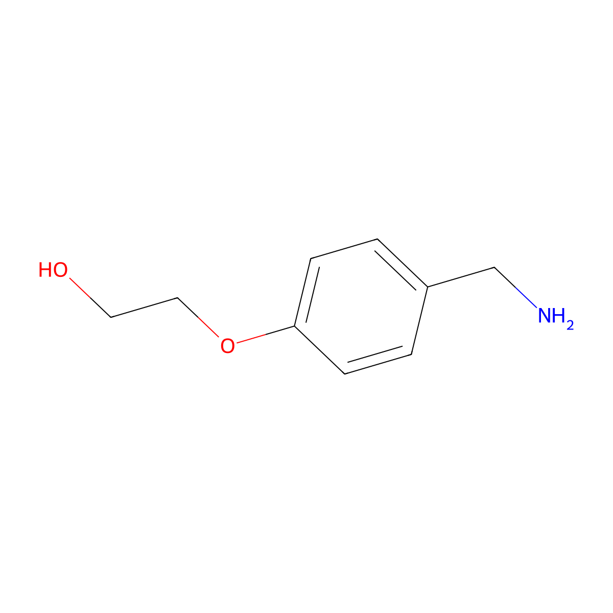 2-[4-(Aminomethyl)phenoxy]ethan-1-ol molecular structure, CAS 182964-58-5