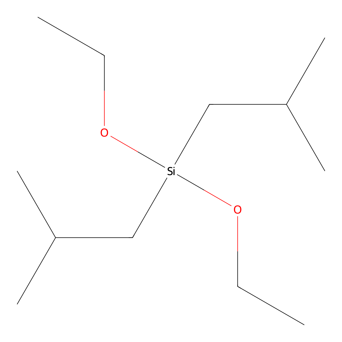 Diisobutyldiethoxysilane molecular structure, CAS 18297-14-8