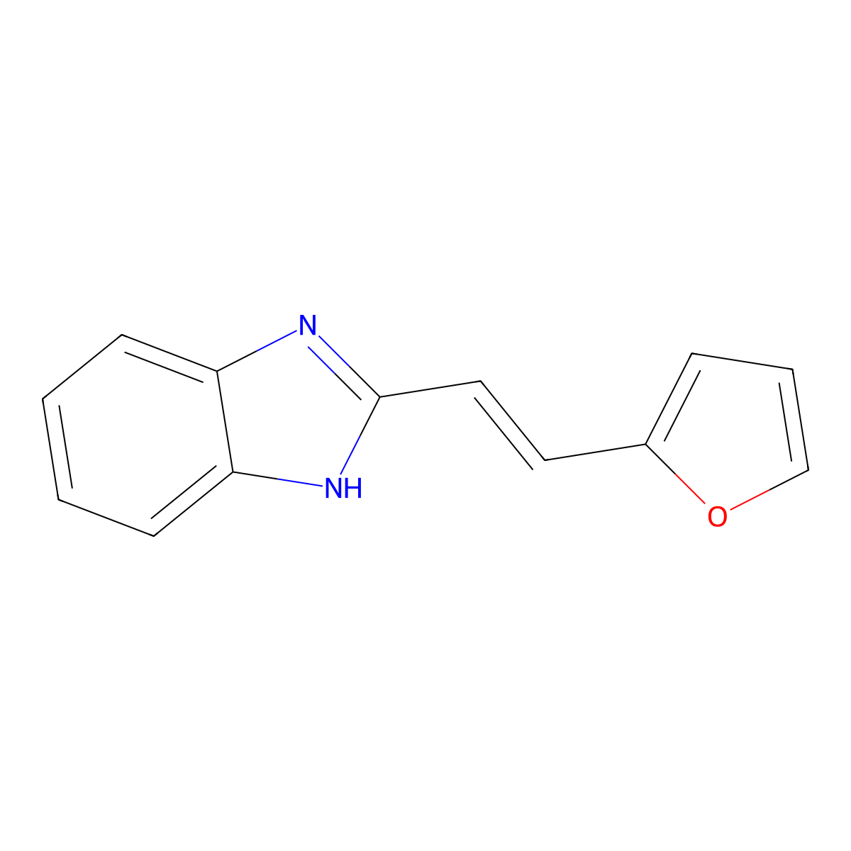 2-(2-(Furan-2-yl)vinyl)-1h-benzo[d]imidazole molecular structure, CAS 18298-50-5