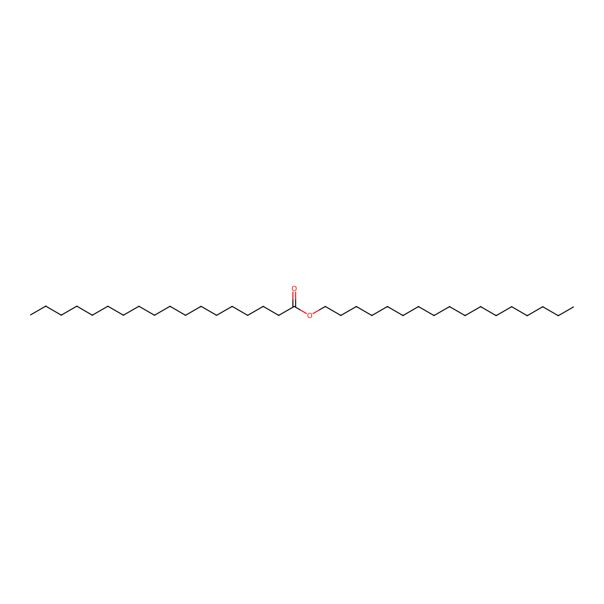 Heptadecyl octadecanoate molecular structure, CAS 18299-82-6