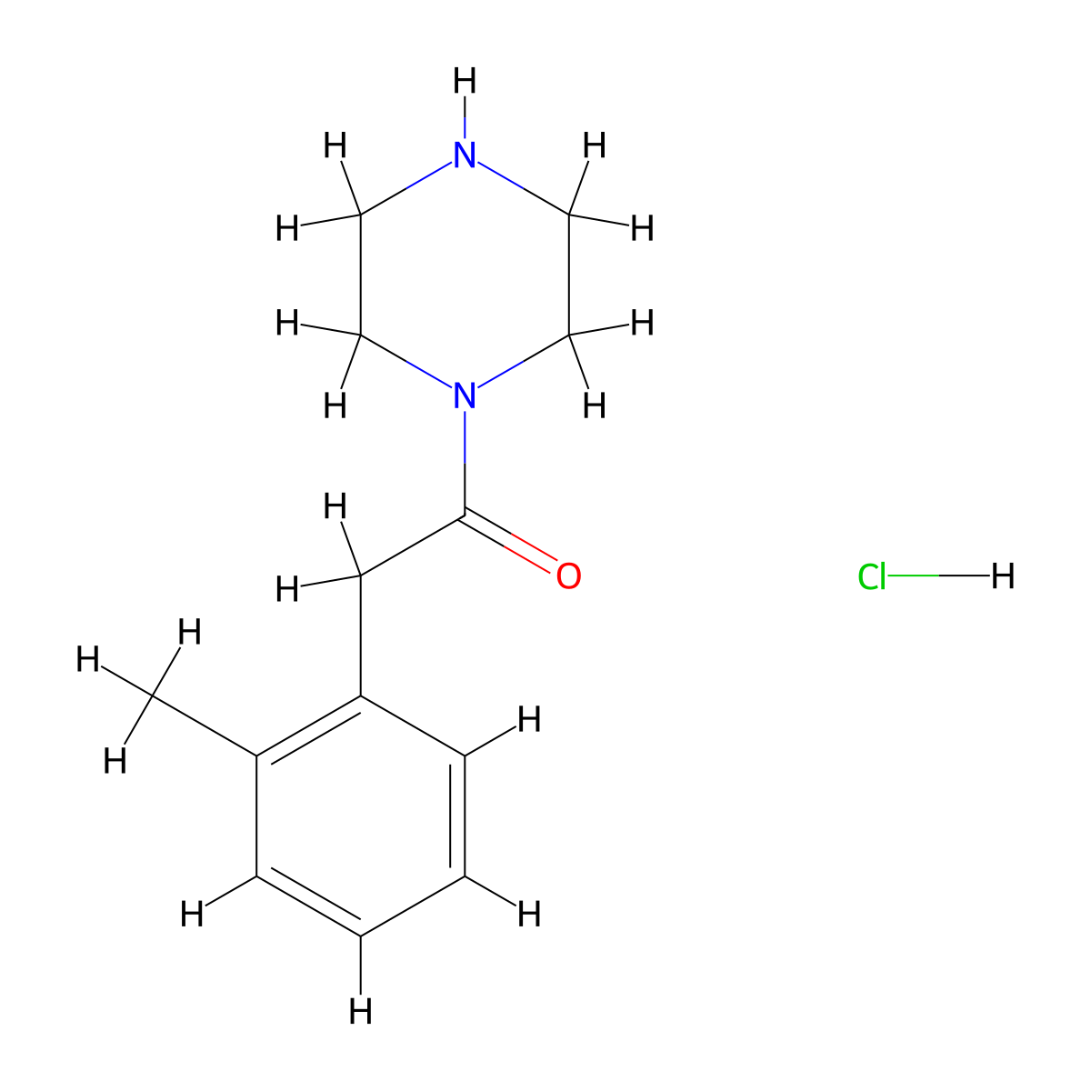 2-(2-Methylphenyl)-1-(piperazin-1-yl)ethan-1-one hydrochloride molecular structure, CAS 1829918-61-7
