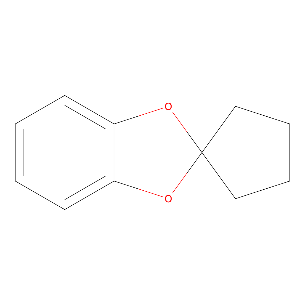 Spiro(1,3-benzodioxole-2,1'-cyclopentane) molecular structure, CAS 183-32-4