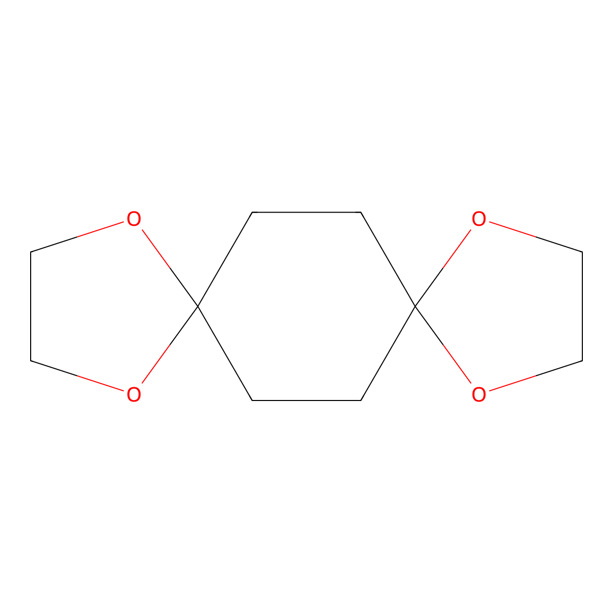 1,4-Cyclohexanedione bis(ethylene ketal) molecular structure, CAS 183-97-1