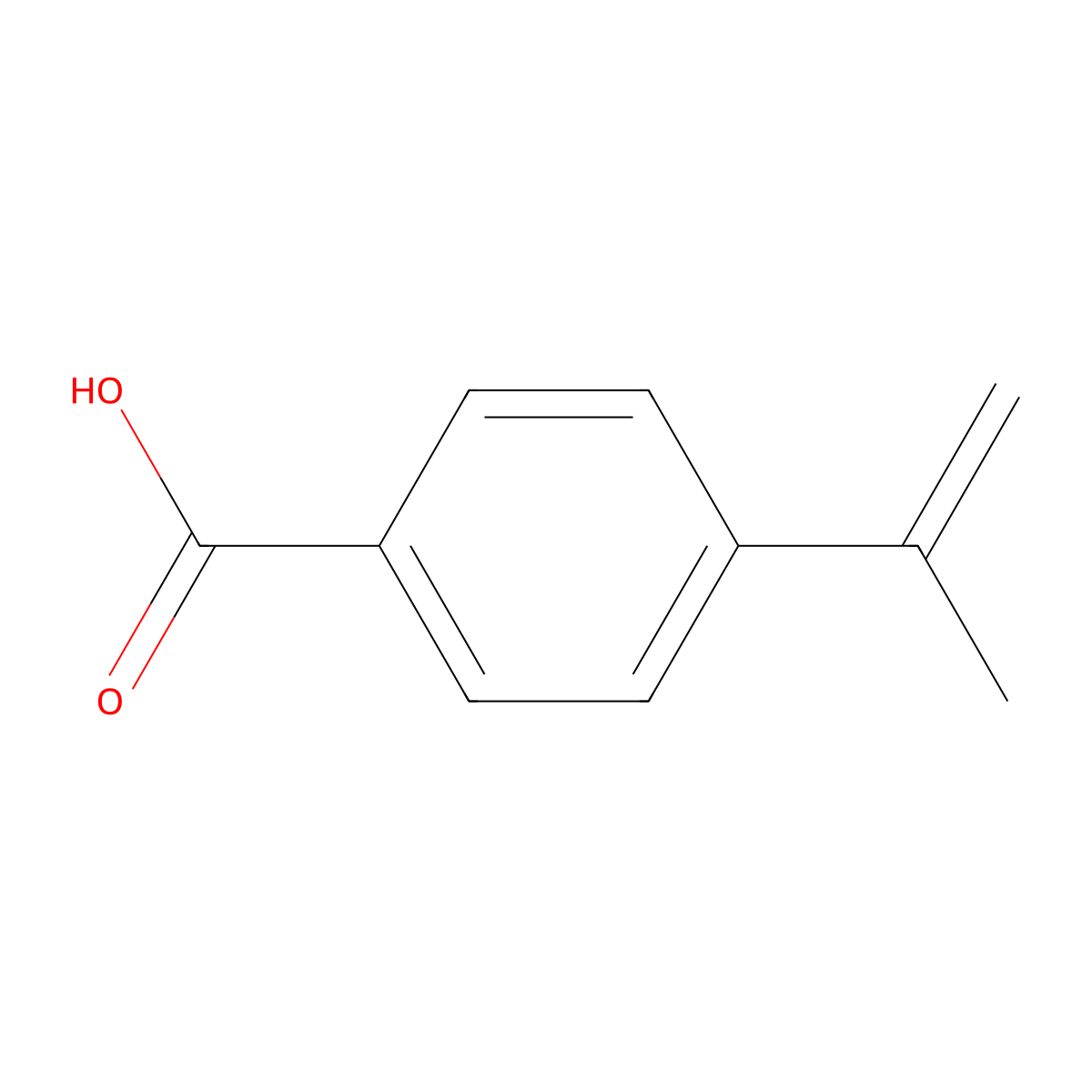 4-(Prop-1-en-2-yl)benzoic acid molecular structure, CAS 1830-69-9