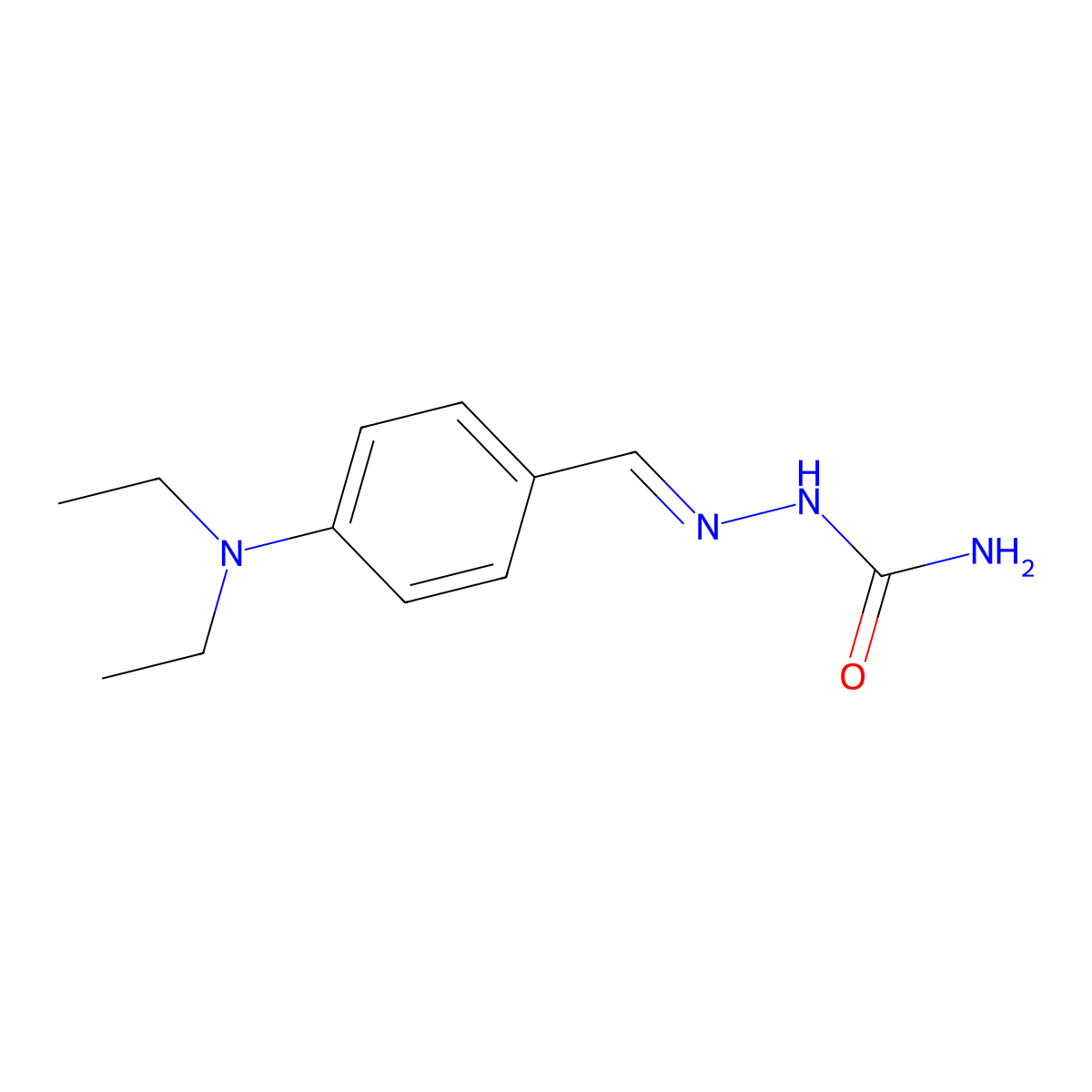 [[4-(Diethylamino)phenyl]methylideneamino]urea molecular structure, CAS 18300-47-5