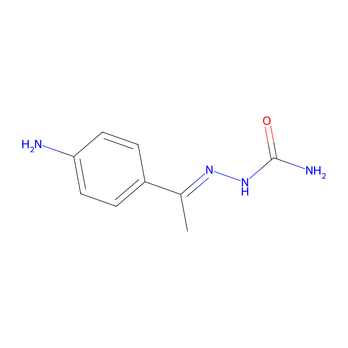 [1-(4-Aminophenyl)ethylideneamino]urea molecular structure, CAS 18300-68-0