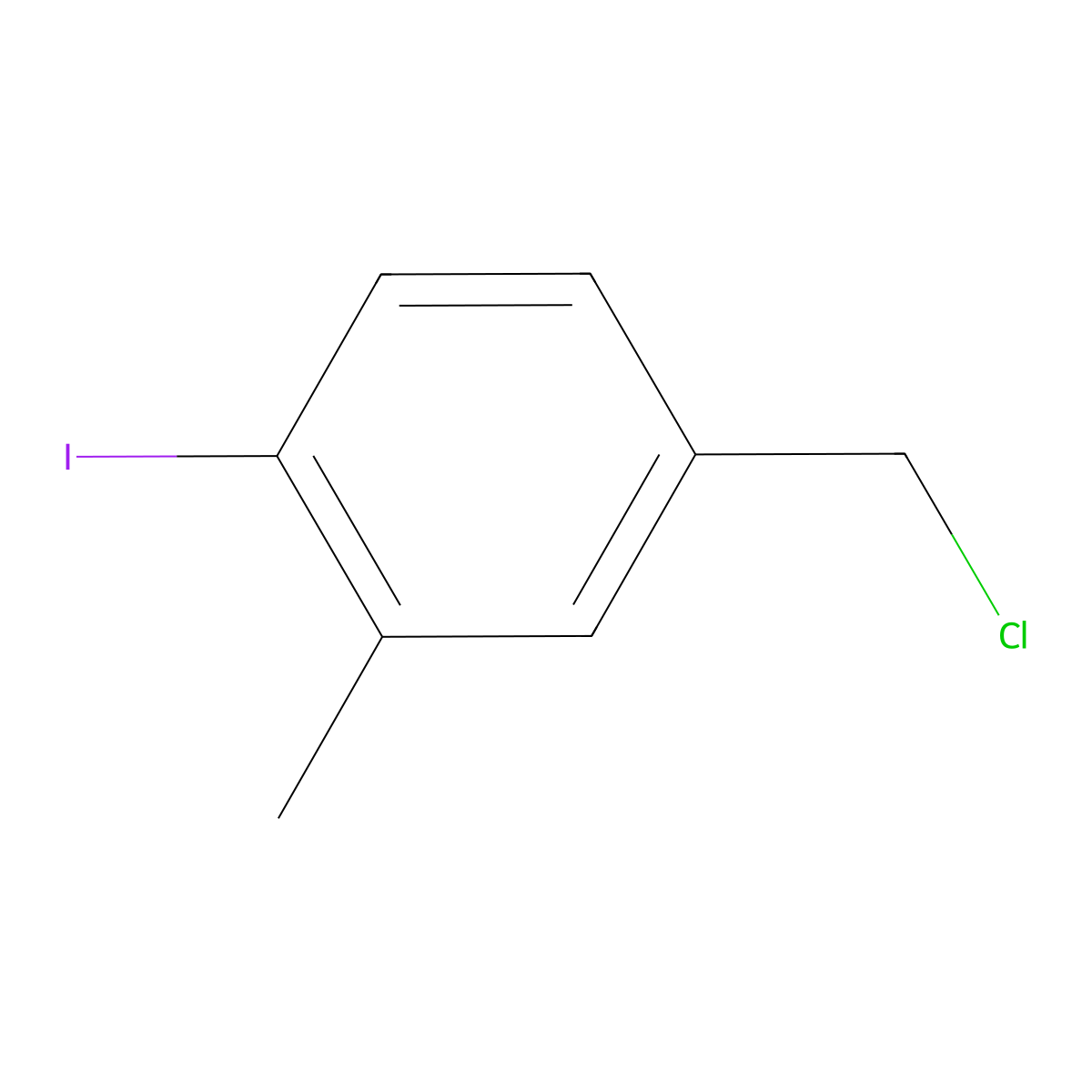 4-(Chloromethyl)-1-iodo-2-methylbenzene molecular structure, CAS 183000-57-9