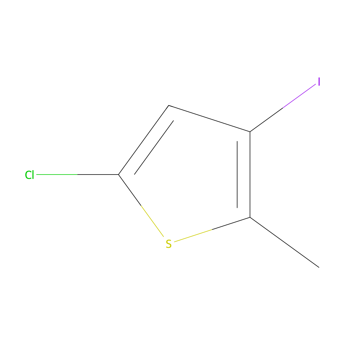 5-Chloro-3-iodo-2-methylthiophene molecular structure, CAS 183007-00-3