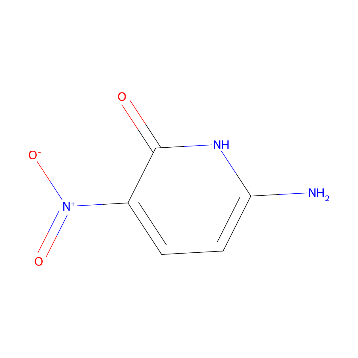 6-Amino-3-nitropyridin-2(1H)-one molecular structure, CAS 183008-11-9