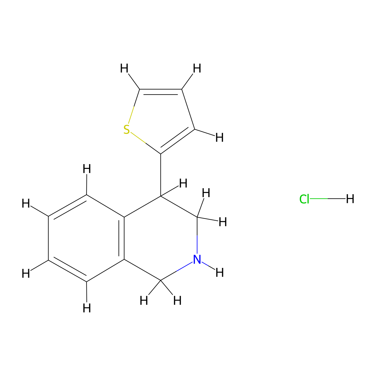 4-(Thiophen-2-yl)-1,2,3,4-tetrahydroisoquinoline hydrochloride molecular structure, CAS 183008-14-2