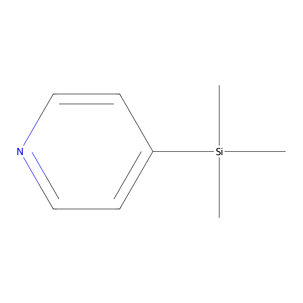 4-(Trimethylsilyl)pyridine molecular structure, CAS 18301-46-7