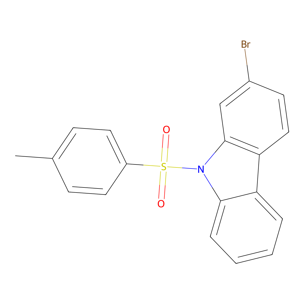 2-bromo-9-tosyl-9H-carbazole molecular structure, CAS 183012-39-7