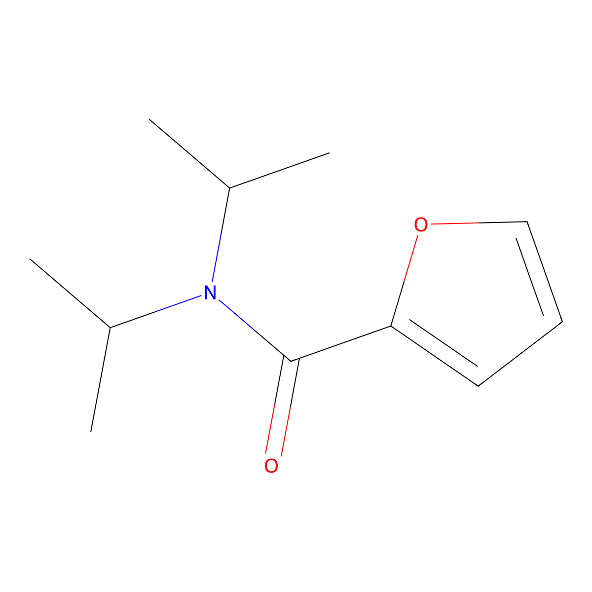 2-Furancarboxamide, N,N-bis(1-methylethyl)- molecular structure, CAS 183013-83-4