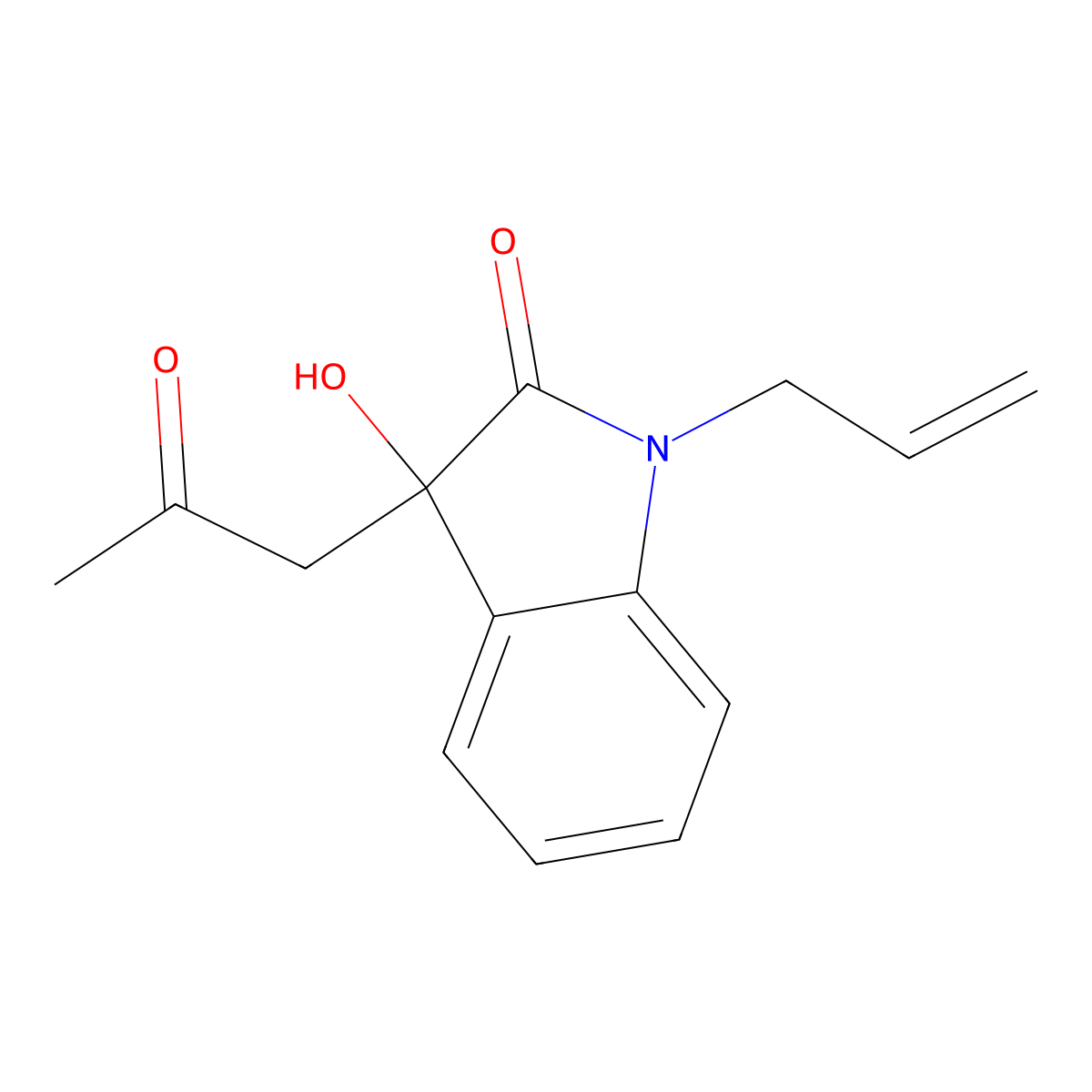 1-Allyl-3-hydroxy-3-(2-oxopropyl)indolin-2-one molecular structure, CAS 183014-87-1