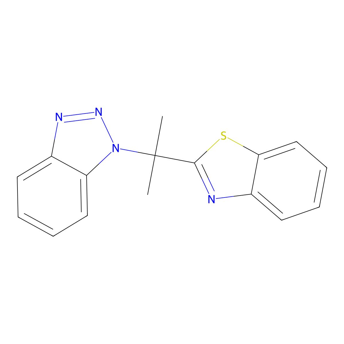 1-[2-(1,3-Benzothiazol-2-yl)propan-2-yl]-1H-1,2,3-benzotriazole molecular structure, CAS 183015-22-7