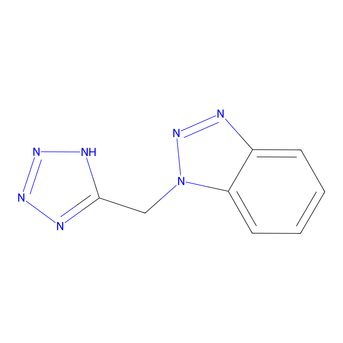 1-(2H-tetrazol-5-ylmethyl)benzotriazole molecular structure, CAS 183015-28-3