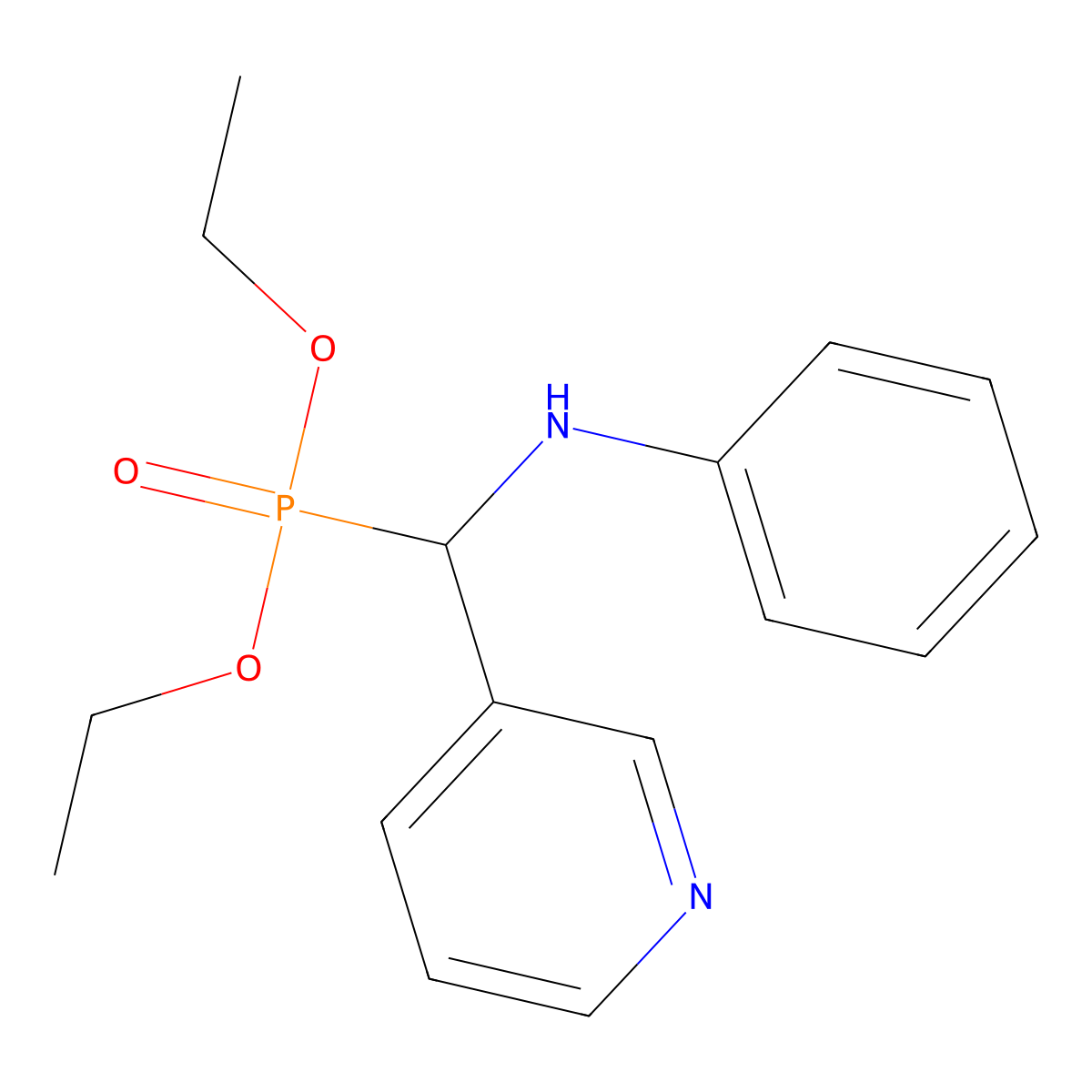 N-[diethoxyphosphoryl(pyridin-3-yl)methyl]aniline molecular structure, CAS 183016-46-8