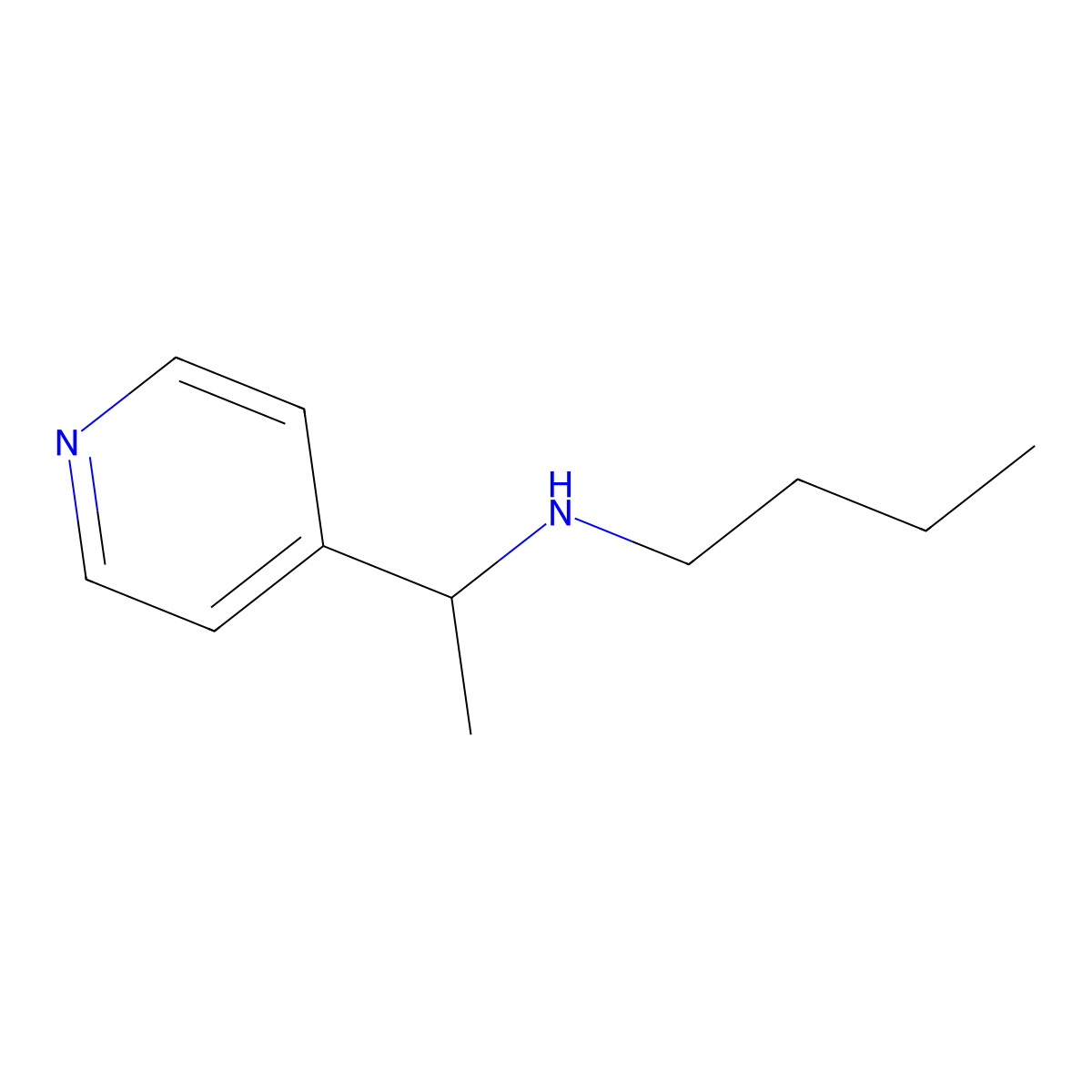 Butyl[1-(pyridin-4-YL)ethyl]amine molecular structure, CAS 183016-60-6
