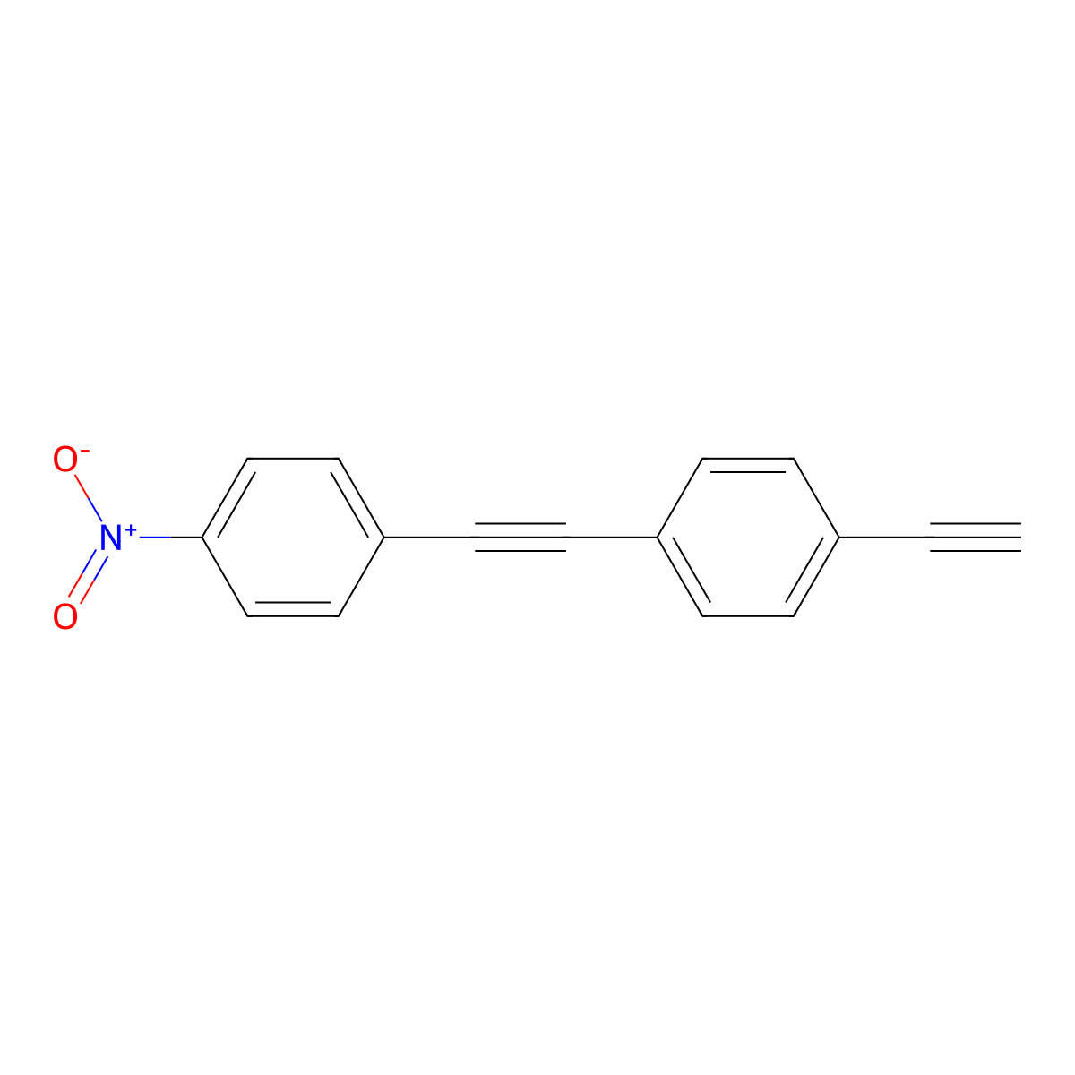 1-Ethynyl-4-((4-nitrophenyl)ethynyl)benzene molecular structure, CAS 183022-61-9