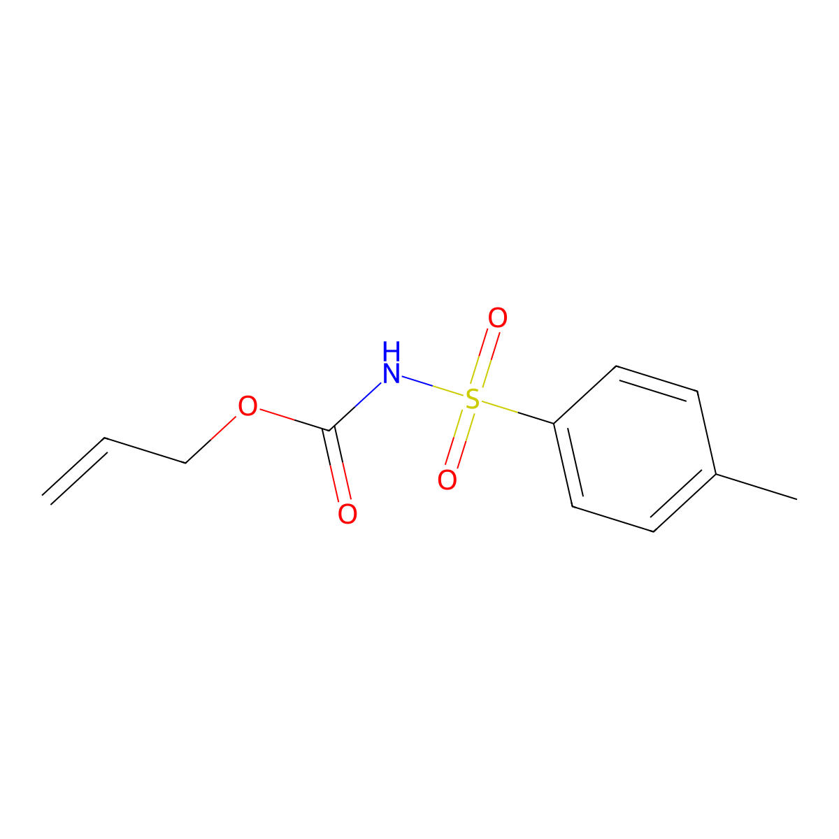 Carbamic acid, [(4-methylphenyl)sulfonyl]-, 2-propenyl ester molecular structure, CAS 18303-03-2