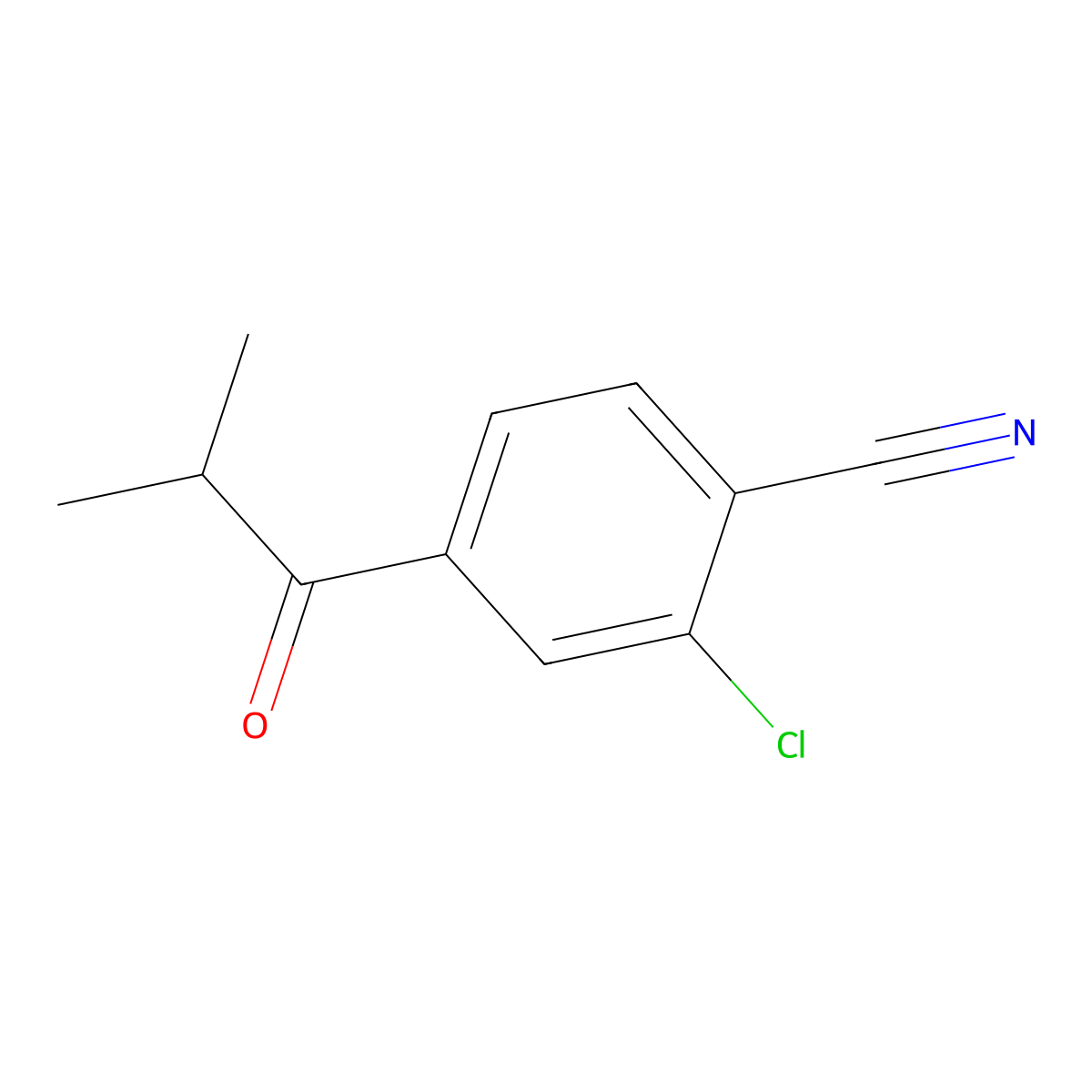 2-Chloro-4-isobutyrylbenzonitrile molecular structure, CAS 1830333-22-6