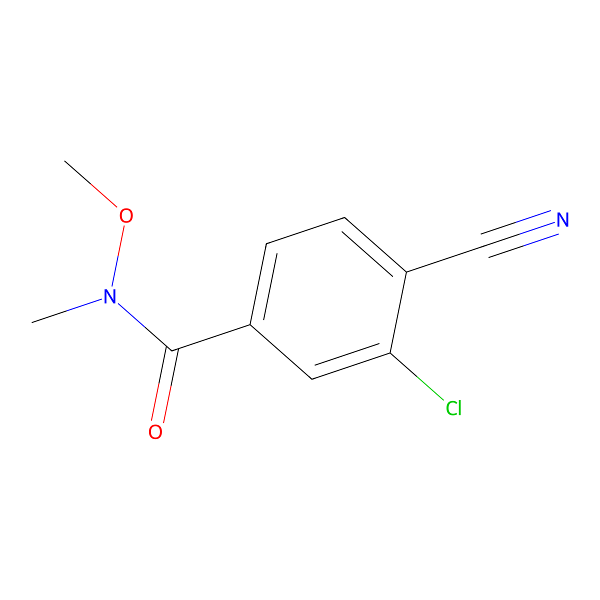 3-Chloro-4-cyano-N-methoxy-N-methylbenzamide molecular structure, CAS 1830333-52-2