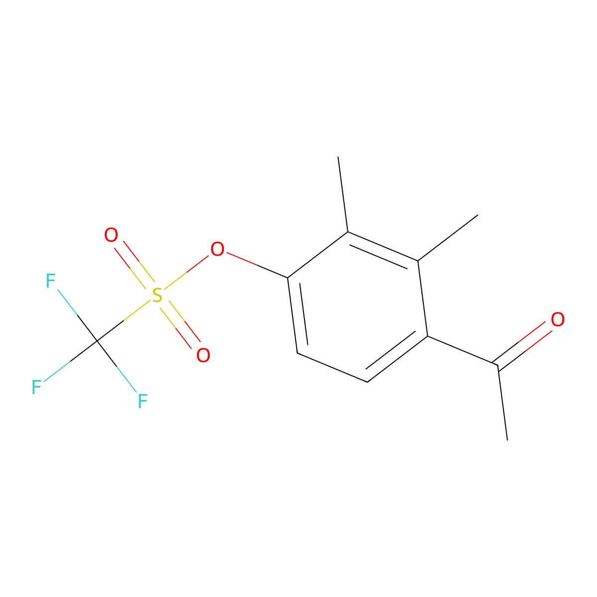 4-Acetyl-2,3-dimethylphenyl trifluoromethanesulfonate molecular structure, CAS 1830333-64-6