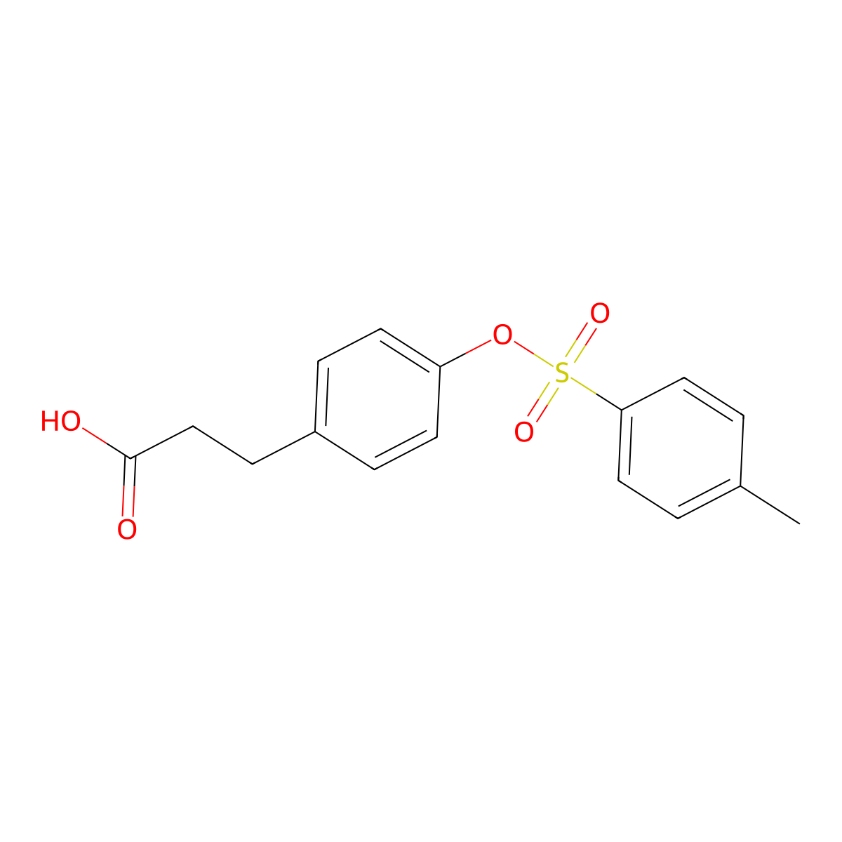 3-{4-[(4-Methylbenzenesulfonyl)oxy]phenyl}propanoic acid molecular structure, CAS 1830352-32-3