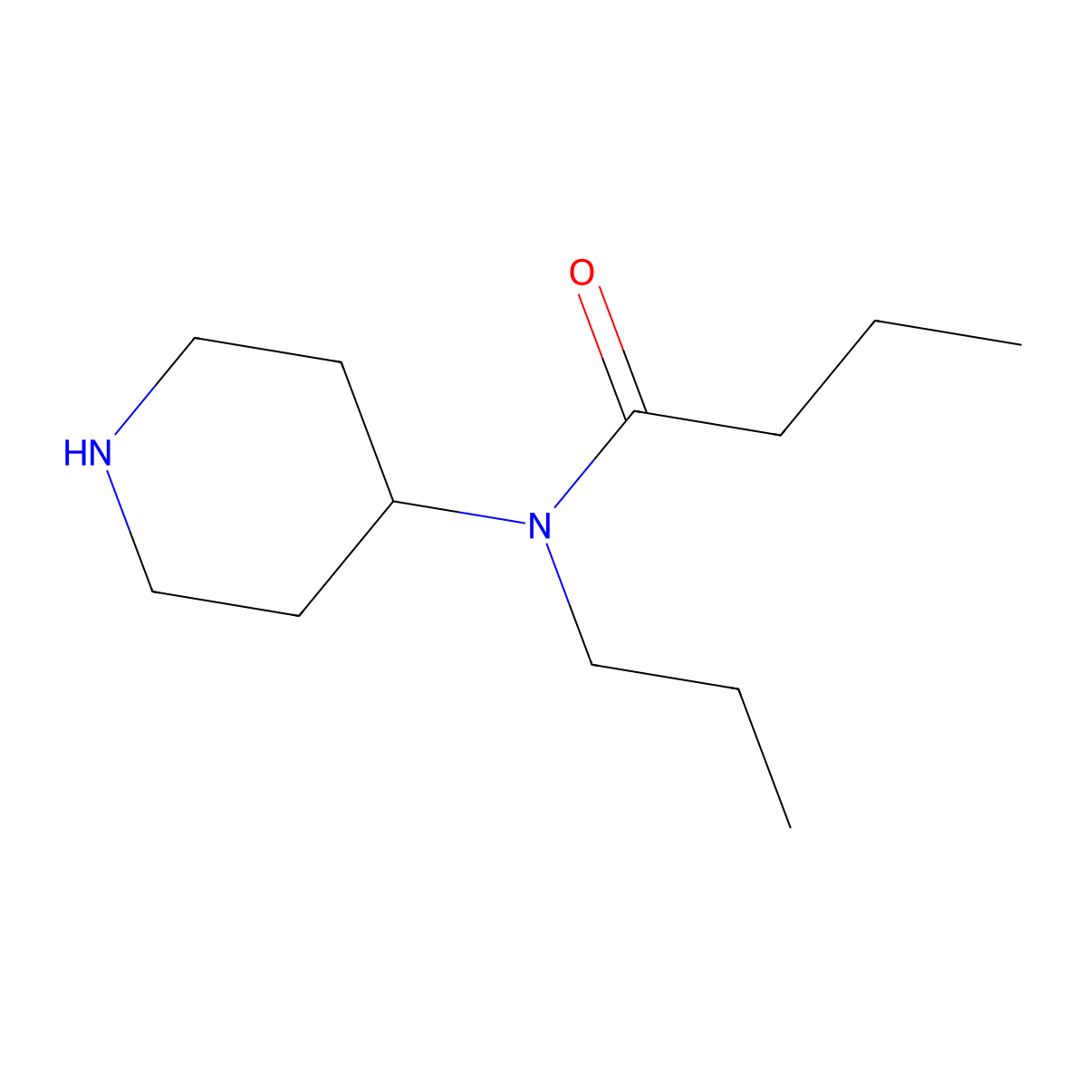 N-(Piperidin-4-YL)-N-propylbutanamide molecular structure, CAS 1830444-55-7
