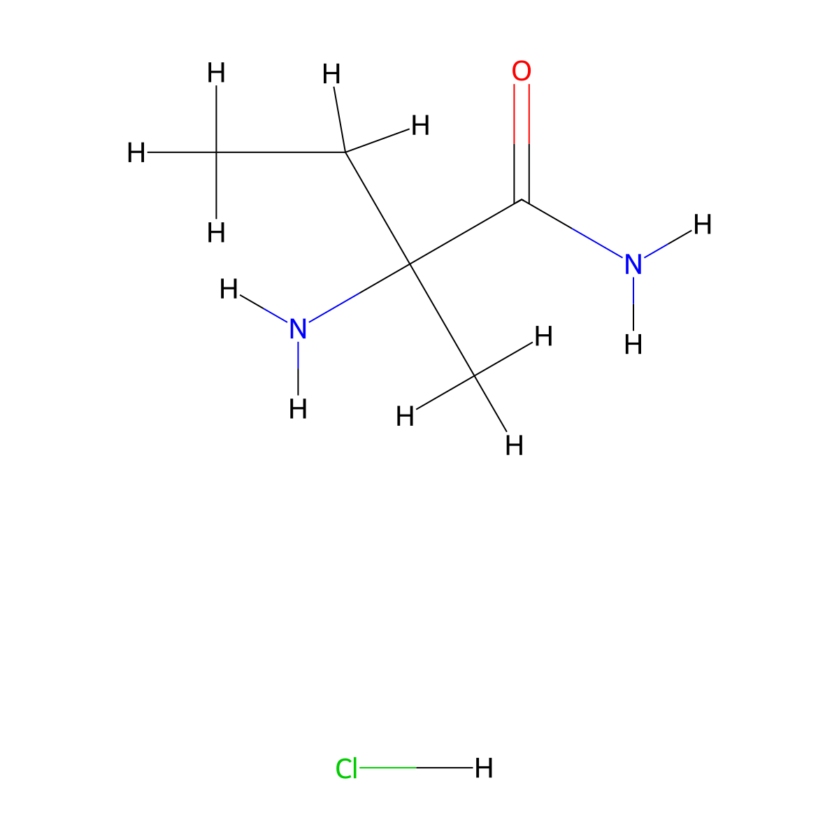 2-Amino-2-methylbutanamide hydrochloride molecular structure, CAS 18305-22-1
