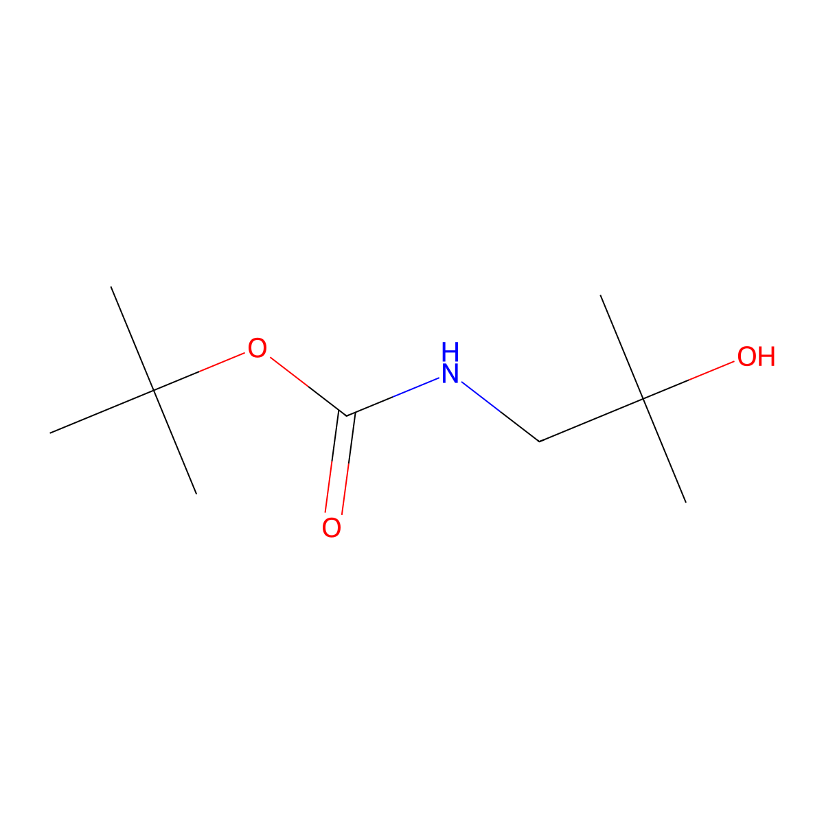 tert-Butyl 2-hydroxy-2-methylpropylcarbamate molecular structure, CAS 183059-24-7