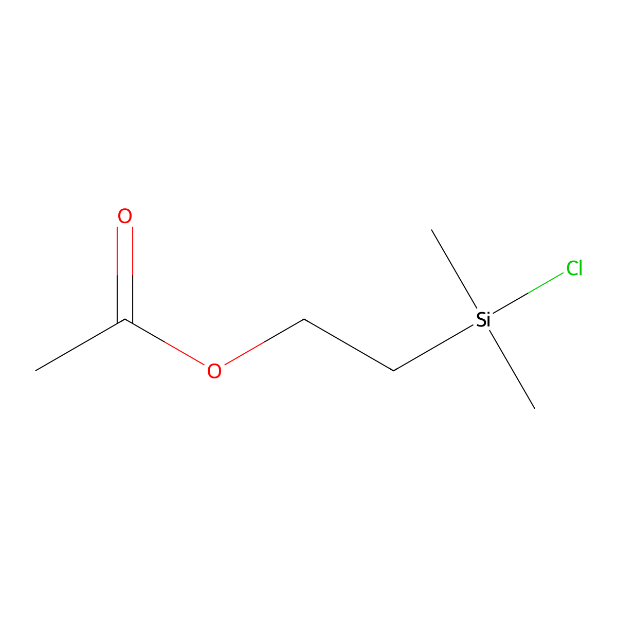 2-(Chlorodimethylsilyl)ethyl acetate molecular structure, CAS 18306-45-1