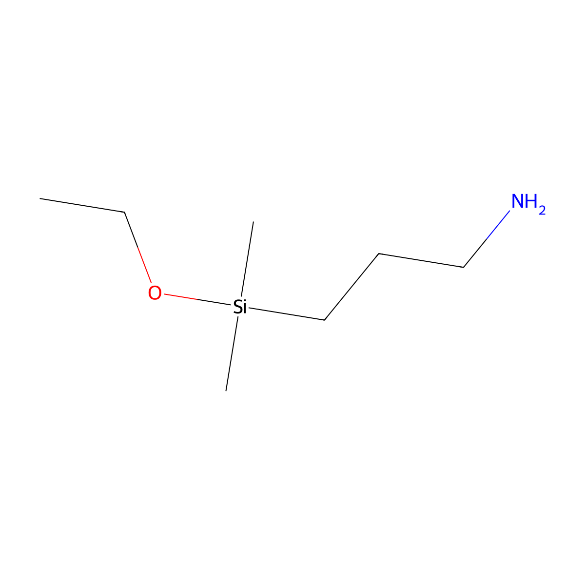 (3-Aminopropyl)dimethylethoxysilane molecular structure, CAS 18306-79-1