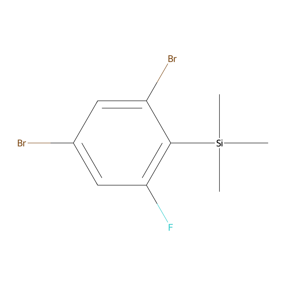 1,5-Dibromo-2-(trimethylsilyl)-3-fluorobenzene molecular structure, CAS 183065-70-5