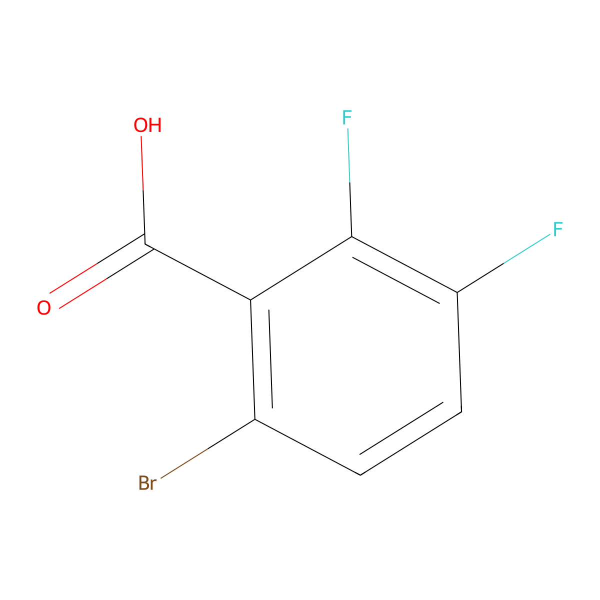 6-Bromo-2,3-difluorobenzoic acid molecular structure, CAS 183065-72-7