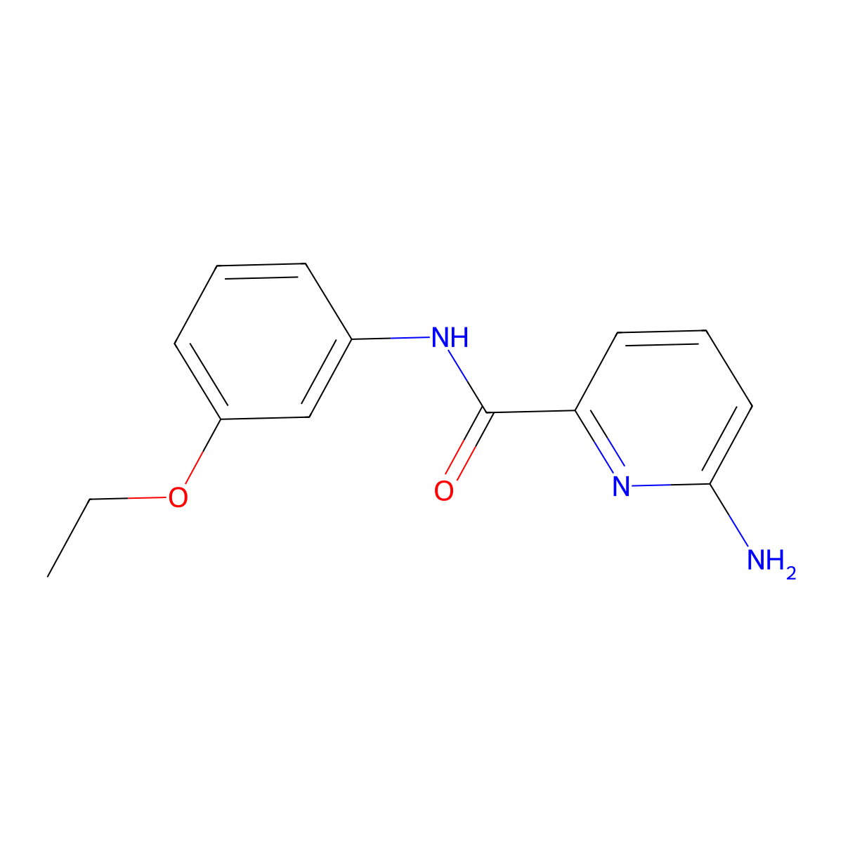 6-amino-N-(3-ethoxyphenyl)pyridine-2-carboxamide molecular structure, CAS 1830861-53-4
