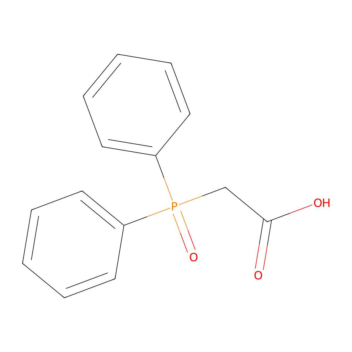 Diphenylphosphinylacetic acid molecular structure, CAS 1831-63-6