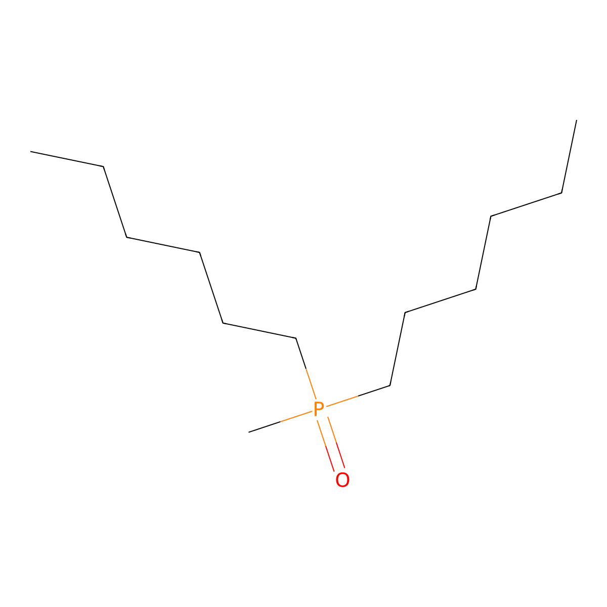 Phosphine oxide, dihexylmethyl- molecular structure, CAS 1831-65-8