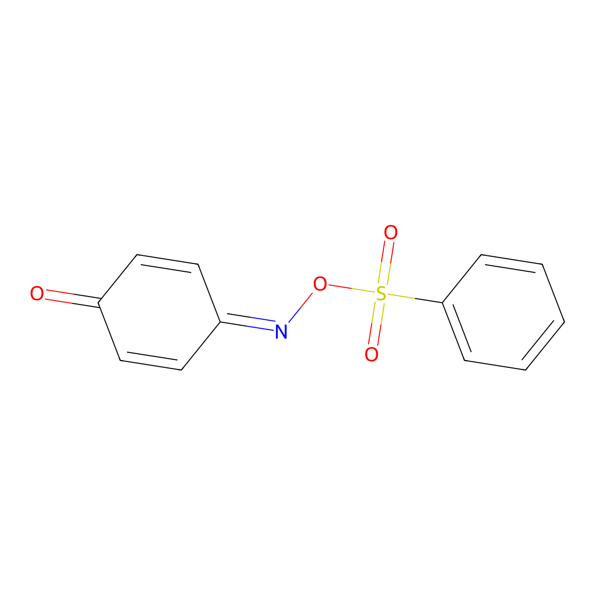 2,5-Cyclohexadiene-1,4-dione, 1-[O-(phenylsulfonyl)oxime] molecular structure, CAS 1831-69-2