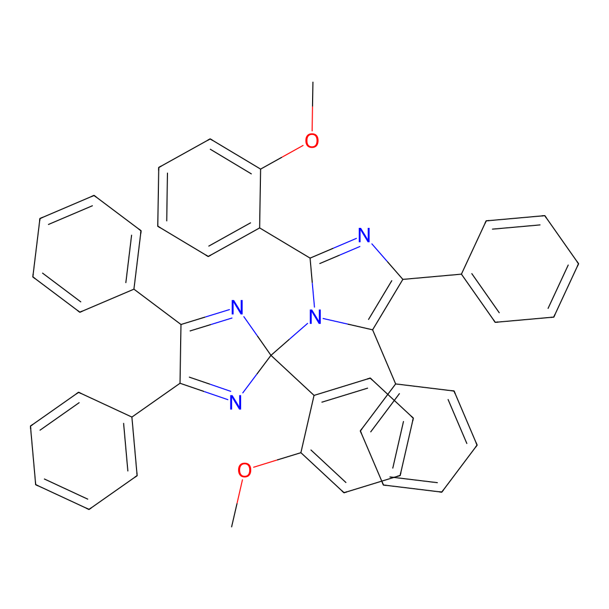 2-(2-Methoxyphenyl)-1-[2-(2-methoxyphenyl)-4,5-diphenylimidazol-2-yl]-4,5-diphenylimidazole molecular structure, CAS 1831-70-5