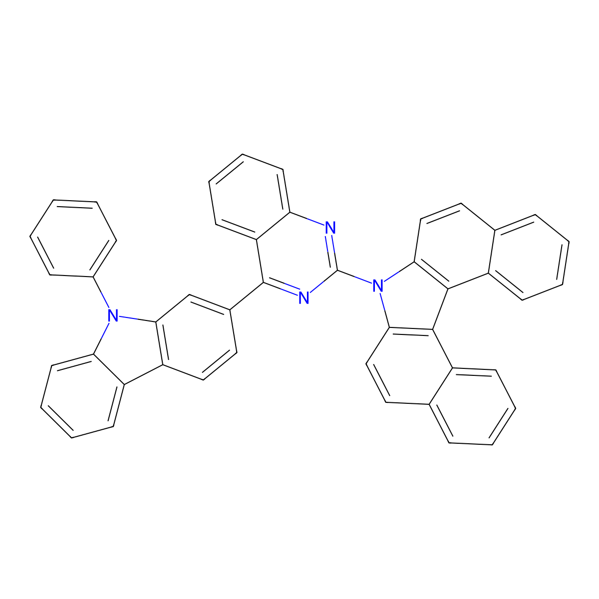 7-(4-(9-Phenyl-9H-carbazol-2-yl)quinazolin-2-yl)-7H-dibenzo[c,g]carbazole molecular structure, CAS 1831056-76-8