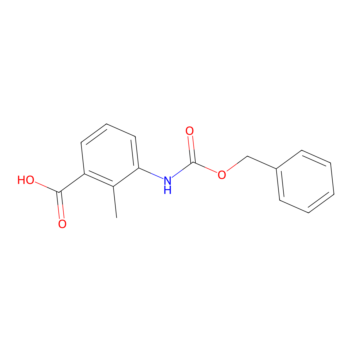 3-{[(Benzyloxy)carbonyl]amino}-2-methylbenzoic acid molecular structure, CAS 183108-11-4