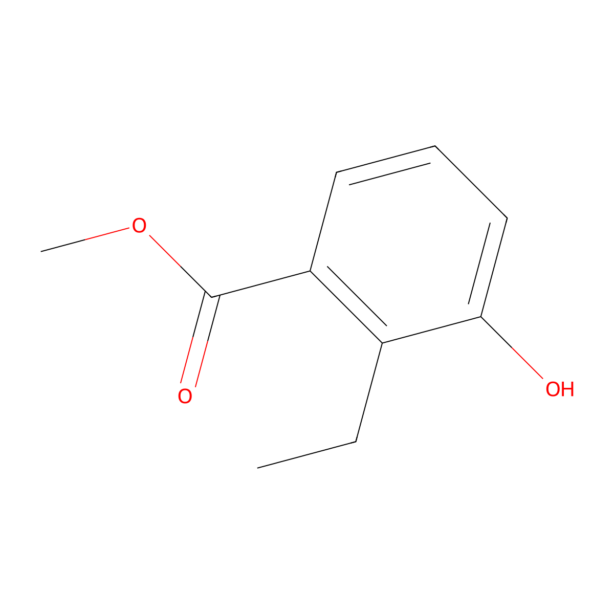 Methyl 2-ethyl-3-hydroxybenzoate molecular structure, CAS 183108-31-8