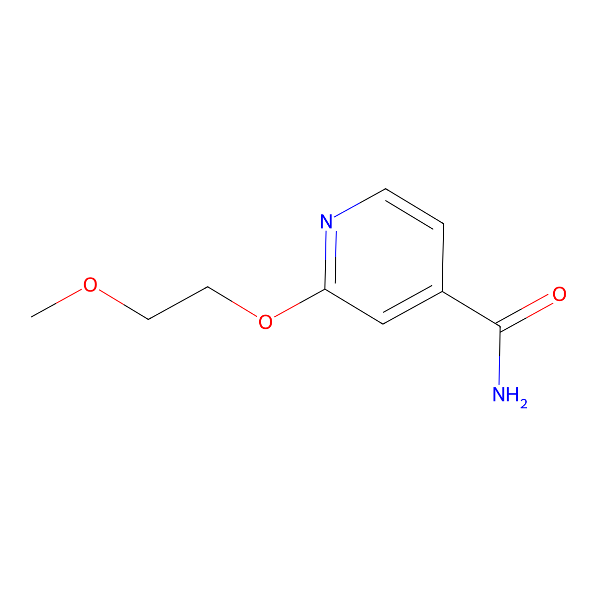 2-(2-Methoxyethoxy)isonicotinamide molecular structure, CAS 1831097-88-1