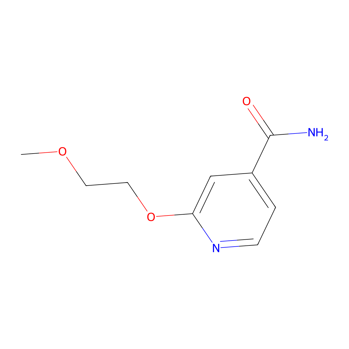 2-(2-Methoxyethoxy)isonicotinamide molecular structure, CAS 1831097-88-1