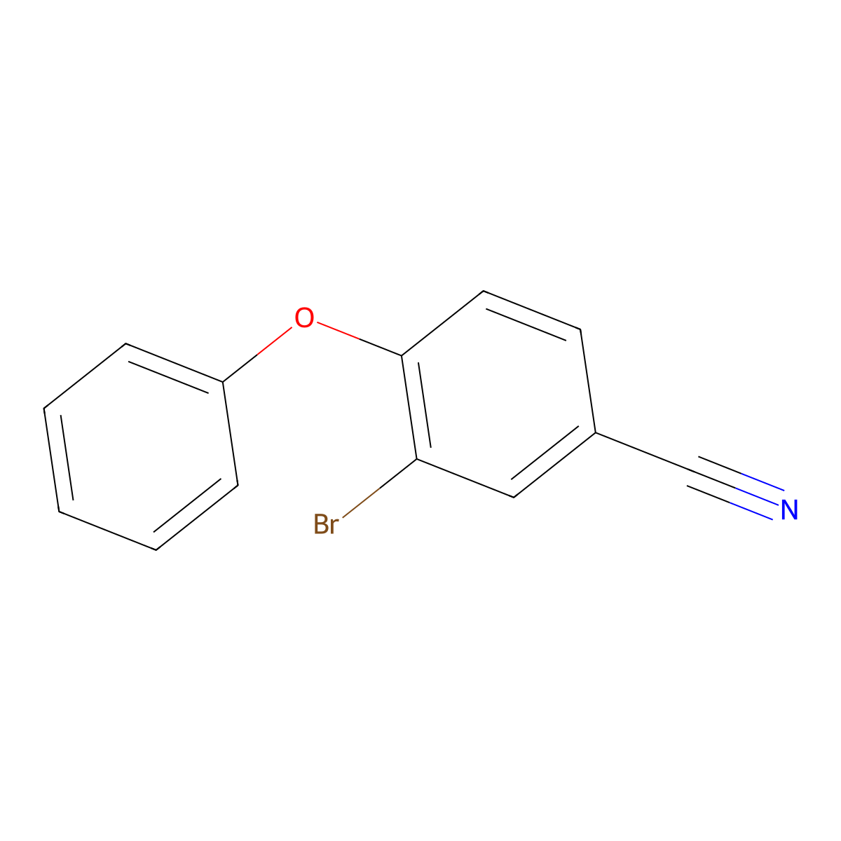 3-Bromo-4-phenoxybenzonitrile molecular structure, CAS 183111-00-4