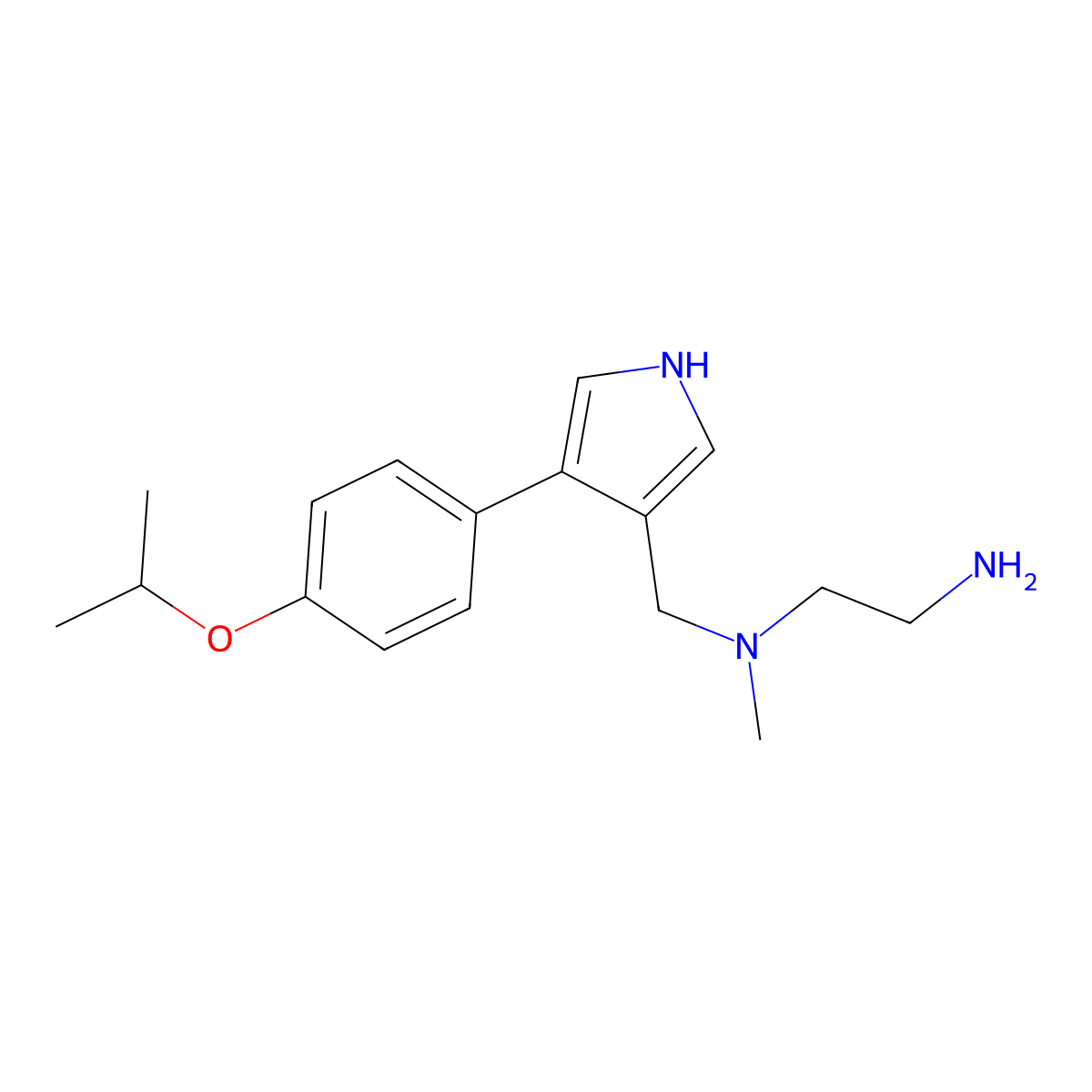 N1-((4-(4-isopropoxyphenyl)-1H-pyrrol-3-yl)methyl)-N1-methylethane-1,2-diamine molecular structure, CAS 1831110-54-3
