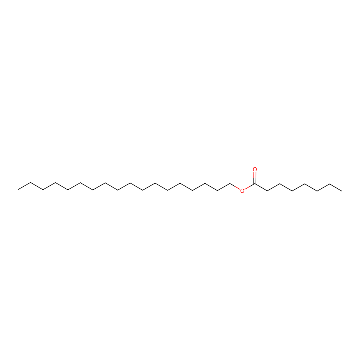 Stearyl Caprylate molecular structure, CAS 18312-31-7