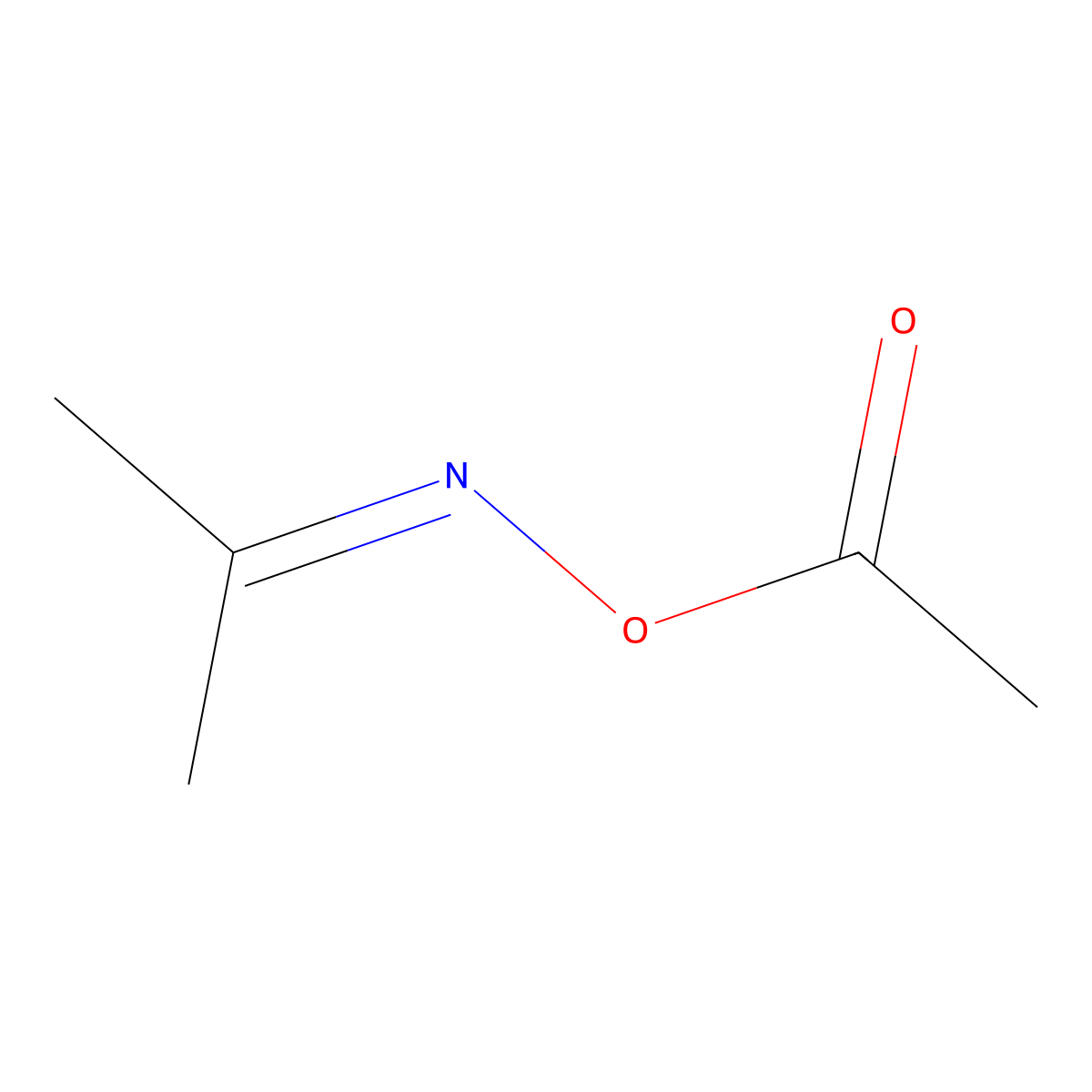 propan-2-one O-acetyl oxime molecular structure, CAS 18312-45-3