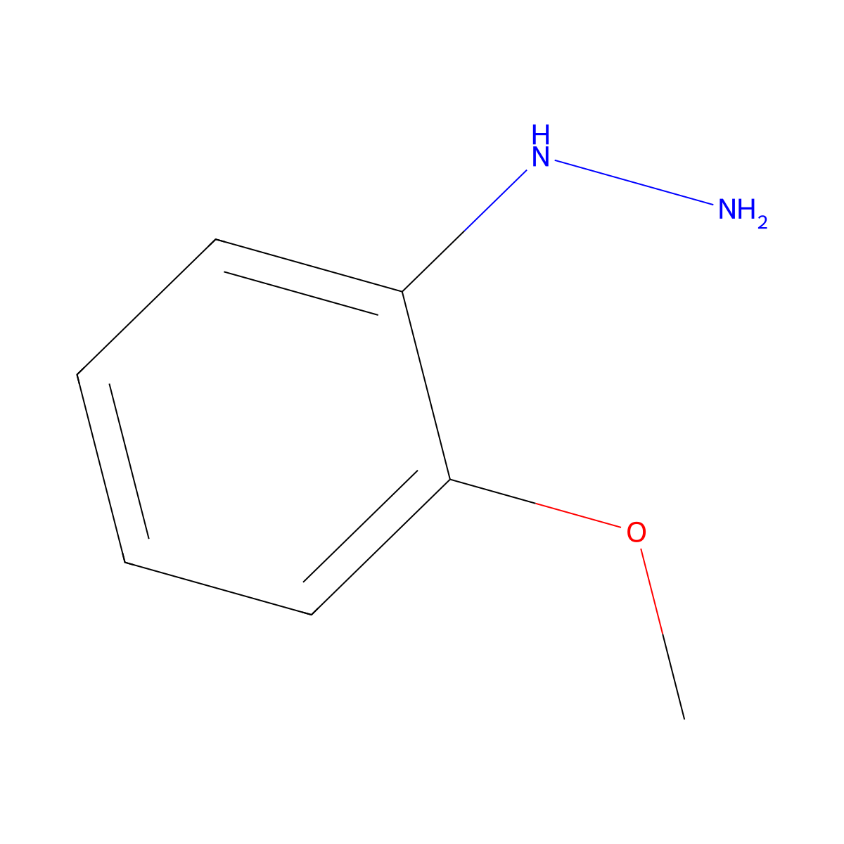(2-Methoxyphenyl)hydrazine monohydrochloride molecular structure, CAS 18312-46-4